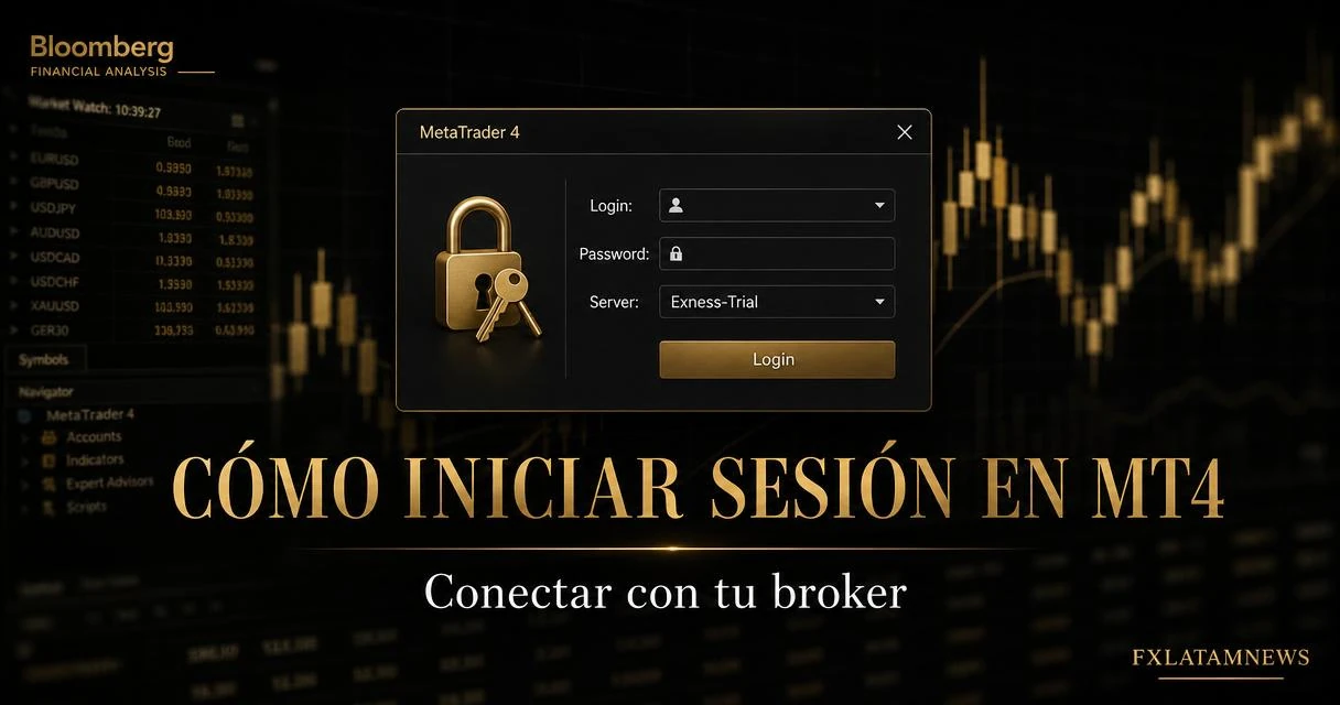 Cómo iniciar sesión en MT4 paso a paso (con ejemplo Exness) 2026