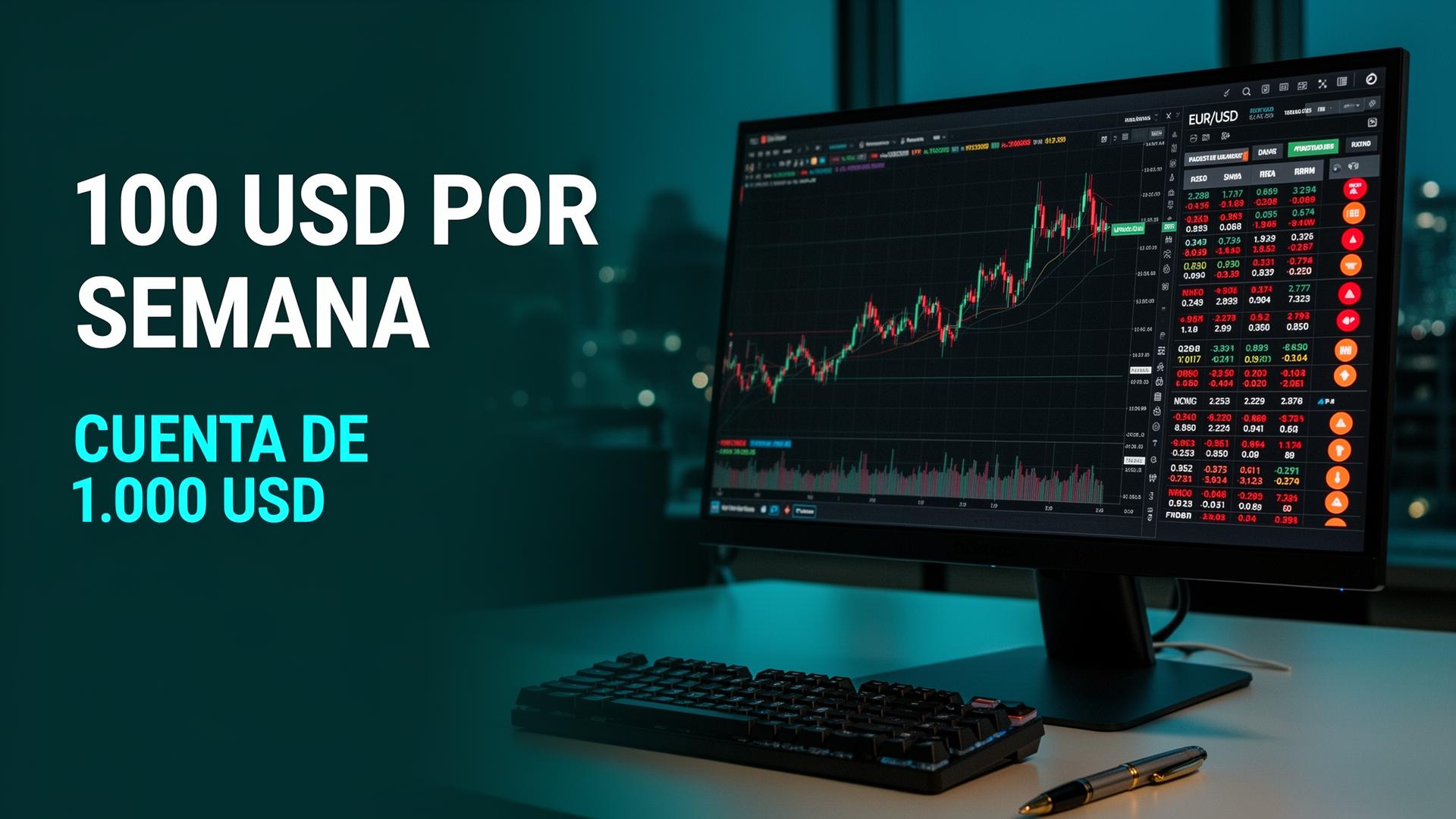 ¿Cómo intentar generar 100 USD por semana con una cuenta de 1.000 USD?