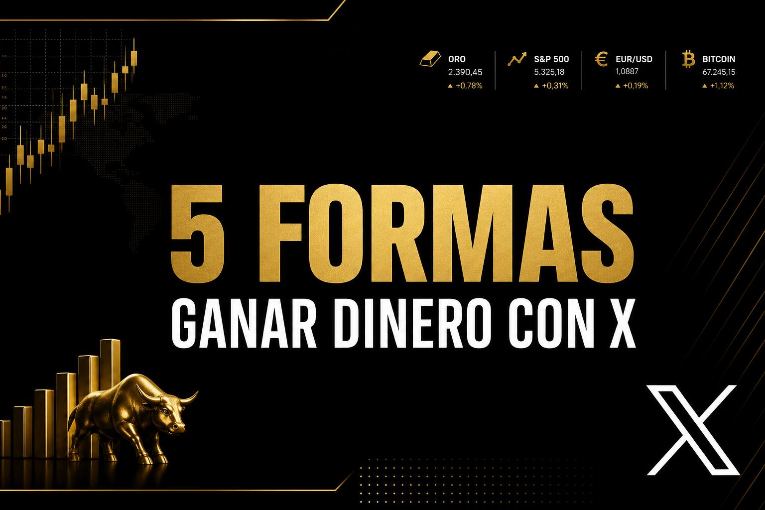 5 formas de ganar dinero con X (Twitter) en 2026