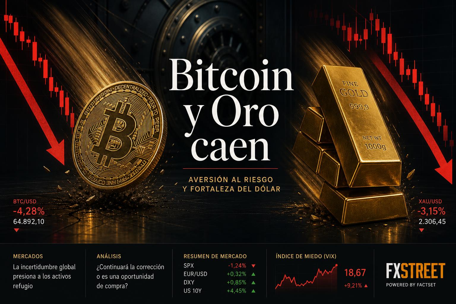 Bitcoin y Oro caen al mismo tiempo: ¿Qué está haciendo el dinero inteligente?