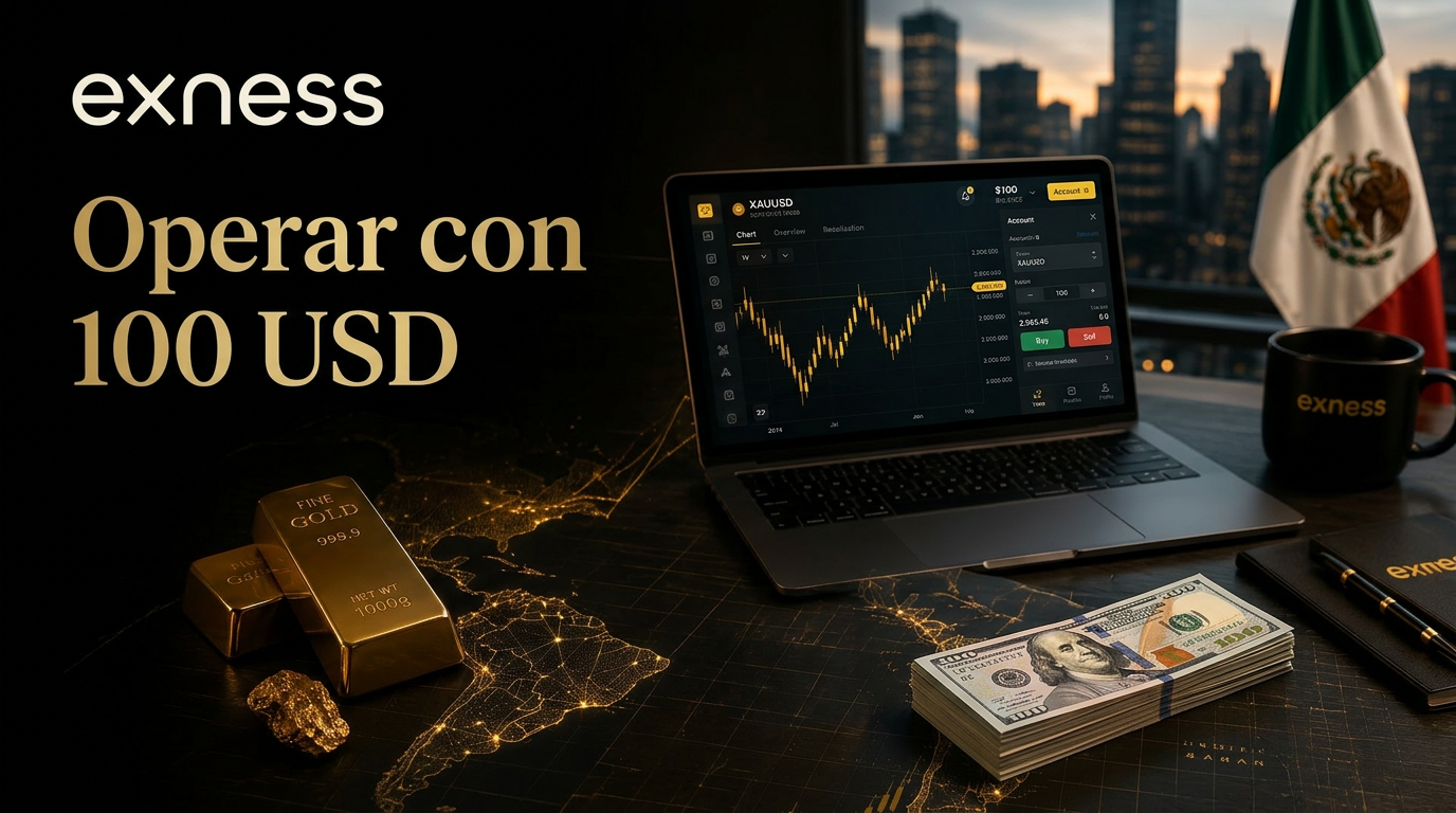Cómo empezar a operar con 100 USD en Exness (2026)