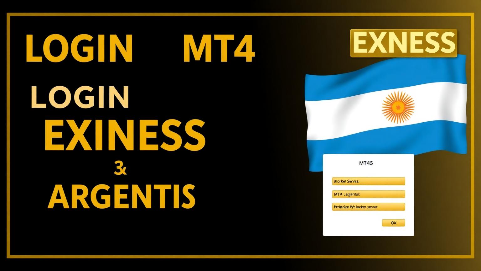 Cómo iniciar sesión en MT4 Exness Argentina (2026)