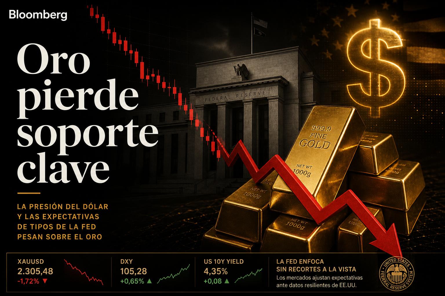 Oro pierde soporte clave tras datos de empleo en EE.UU.: ¿Se acabó el rally?