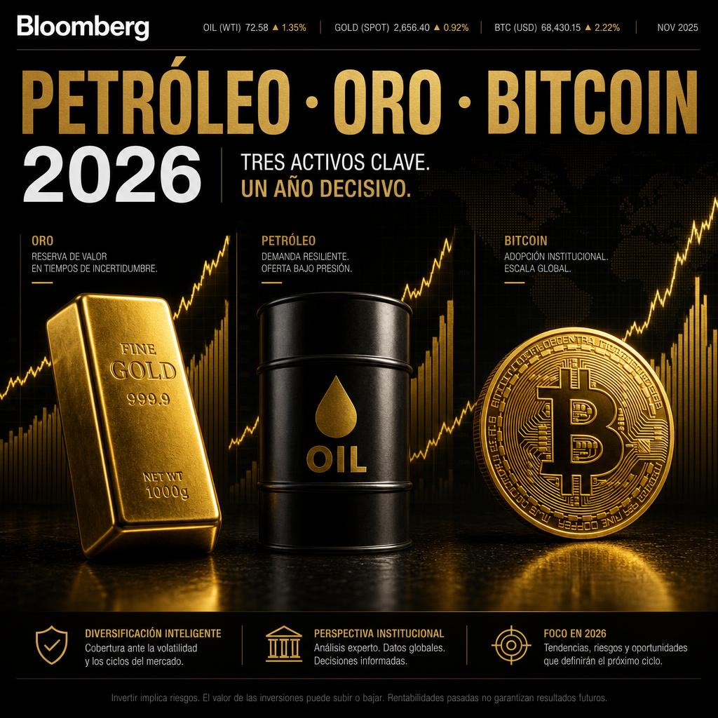 Si tuvieras que elegir entre Petróleo, Oro y Bitcoin en 2026