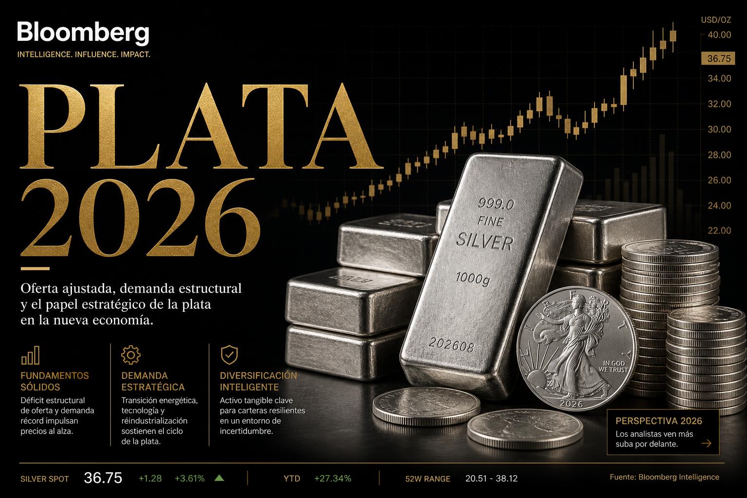 ¿Qué está impulsando el precio de la Plata en 2026?